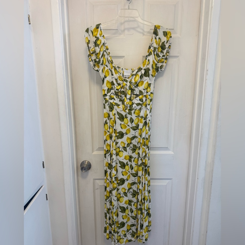 Skylar + Madison Lemon Pattern Maxi Dress